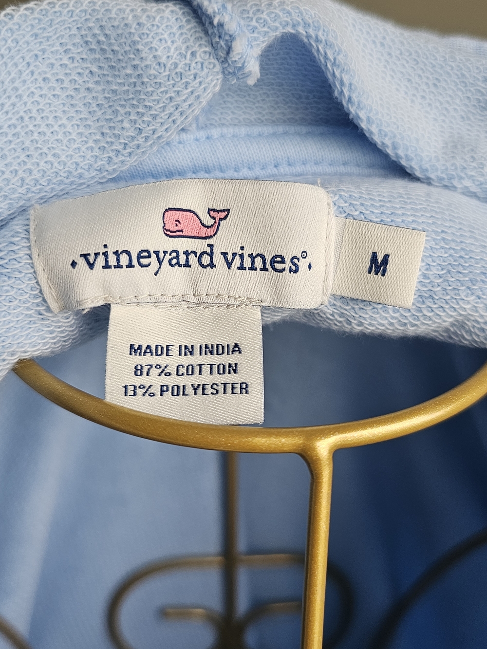 Vineyard Vines Light Blue Hoodie (M) - Picture 7 of 8